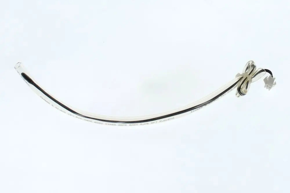 Raumtemperaturfühler von Bosch, bestehend aus einem flexiblen Kabel mit Stecker und einer transparenten Ummantelung.